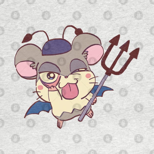 cute pastel trickster devil hamster spat / hamham heartbreak by mudwizard